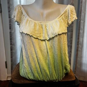 Free People Off-Shoulder Ombre Blouse